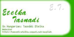 etelka tasnadi business card