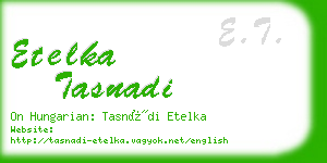 etelka tasnadi business card